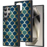 Hus&Auml; pentru samsung galaxy s25 ultra, dc cobalt marble, protec&Egrave;ie camer&Auml;, anti&Egrave;oc, design slim, seigaiha