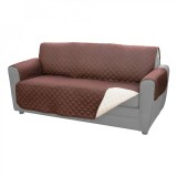 Husa canapea protectie animale, Pentru Catel si Pisica, 140 cm x 170 cm, Poliester, Doua Fete, Crem Inchis/deschis, Oem