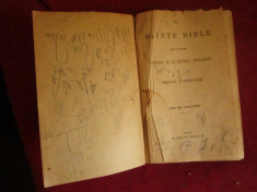 biblie an 1915 in franceza are 1056 pagini x15 foto