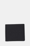 HUGO portofel de piele culoarea negru, 50552811