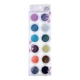 Cumpara ieftin Set decorativ, 12 buc - Pudre nail art 5g, INGINAILS