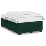 Cumpara ieftin Cadru de pat fara saltea, verde inchis, 120x200 cm, catifea