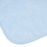 Prosop din bumbac albastru cu margine cu carouri pentru față 50x30cm, CMCLASS