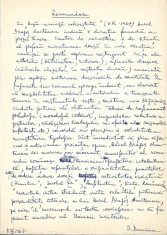 A3264N Document scris și semnat olograf de Sami Damian referitor la Aurel Dragoș Munteanu, 1967