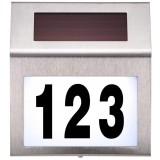 Lampa solara LED afisare numar de casa, inox, kit montare inclus, 20x18x3 cm Household NewTrend