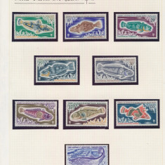 TAAF-1971-pesti-Dou Serii complete de cate 5 si 3 timbre nestampilate conf scan