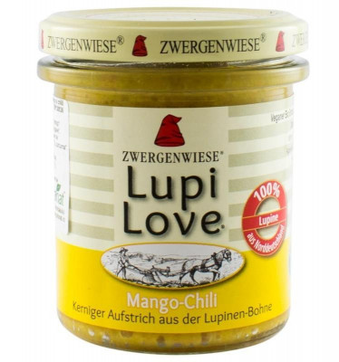 Crema Bio Tartinabila Vegetala din Lupin cu Mango si Chilli Zwergenwiese 165gr foto