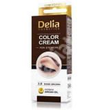 Crema coloranta pentru sprancene nuanta Dark Brown, 15 ml, Delia Cosmetic, Delia Cosmetics