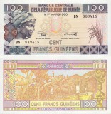 GUINEA █ bancnota █ 100 Francs █ 2015 █ P-A47 █ UNC █ necirculata