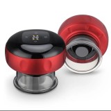 Aparat de masaj tip ventuza electrica, pentru tonifiere, masaj anticelulitic, cu display LCD, infrarosu si vacuum, rosu/negru