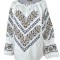 Bluza dama tip ie D24, alb/maro , marimea L