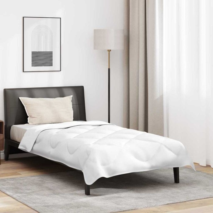 Set de pilote de iarnă 2 pcs Alb 155 x 200 cm Microfibră