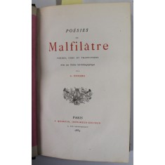 POESIES de MALFILATRE , 1884