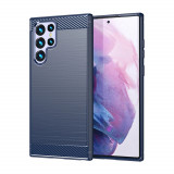 Cumpara ieftin Husa pentru Samsung Galaxy S22 Ultra 5G, Techsuit Carbon Silicone, Blue