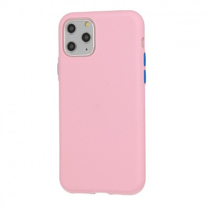 Husa Capac Silicon Matt Solid Apple iPhone 11 Pro Light Pink