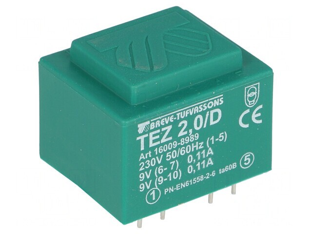 Transformator &Icirc;ncapsulat 2VA 230V 9V 111mA