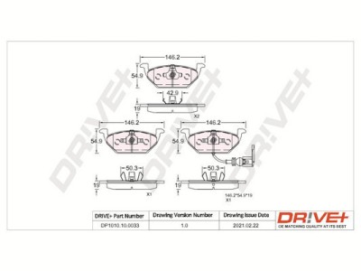 Dr!ve+ DP1010.10.0033 set placute frana,frana disc foto