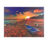 Tablou canvas, apus de soare pe plaja, 80 x 60 x 1.5 cm