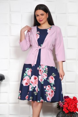 Compleu Elegant Spring Roz Pudra - 50Marimea foto