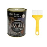 Vopsea email anticoroziva 3 in 1 alb mat pentru metal 2kg, direct pe rugina, pe baza de apa Breckner Germany