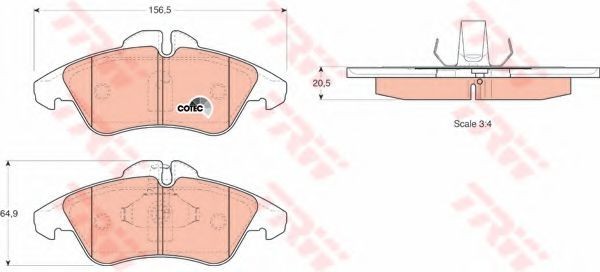 Set placute frana,frana disc VW LT II bus (2DB, 2DE, 2DK) (1996 - 2006) TRW GDB1220