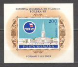 Romania.1993 Expozitia filatelica POLSKA-Bl. DR.597, Nestampilat