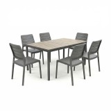 Porto Nova Prime 200 6+1 set de mobilier de grădină cenușă-grafit