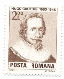 Romania (398) - 400 de ani de la nasterea lui Hugo Grotius, 1983 - neobliterata, Oameni, Nestampilat