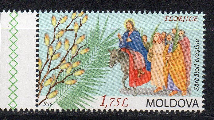 MOLDOVA 2016, Sarbatori crestine, Floriile, serie neuzata, MNH