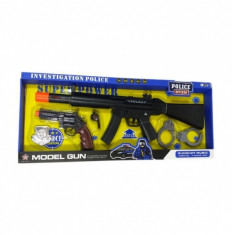 Set pusca si pistol de jucarie pentru copii cu sunete si lumini - HY80065 foto