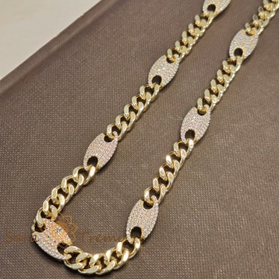 Colier aur 14K placat , Puterea Stralucirii 50 cm foto