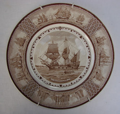 Farfurie decorativa englezeasca WEDGWOOD - vase de navigatie americana foto