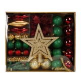 Set globuri si ornamente de Craciun, Alska, Multicolor