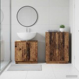 Cumpara ieftin Set de dulapuri pentru baie, 2 piese HOORN Lemn vechi