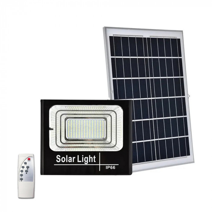 Lampa LED cu panou solar, telecomanda, 60W