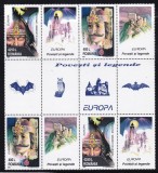 ROMANIA1997 LP1432 a EUROPA POVESTI+LEGENDE PERECHE SERII 4 VINIETE DIFERITE MNH, Nestampilat