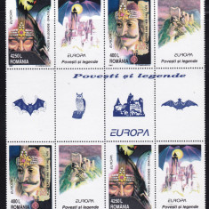 ROMANIA1997 LP1432 a EUROPA POVESTI+LEGENDE PERECHE SERII 4 VINIETE DIFERITE MNH