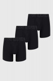 Under Armour boxeri 3-pack barbati, culoarea negru