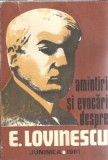 Amintiri si evocari despre E. Lovinescu - Ion Nuta