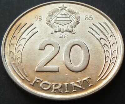 Moneda 20 FORINTI / FORINT - UNGARIA, anul 1985 *cod 1573 foto