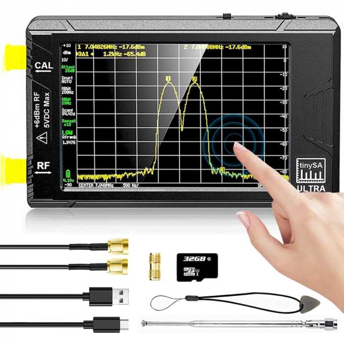 Analizor de spectru 100KHz - 5.3GHz spectrum analyzer TinySA Ultra 4 inch