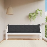 Set 2 Perne Banca Gradina Gossi 200x50x7cm, Oxford, Negru, Exterior, Antiderapant