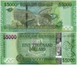 Bancnota Guyana 5.000 Dolari (2011) - P40a UNC ( vezi descriere )