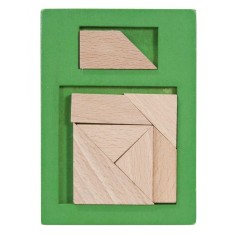 Joc logic IQ puzzle din lemn Extra piesa-6, Fridolin