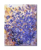 Cumpara ieftin Tablou impasto pictat manual, Flori mov stilizate, 50x40cm acril pe panza efect 3D, Kenny Varniote
