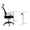 Birou electric IntelliFlex 2 motoare, controler digital cu memorie, sistem anticoliziune, cadru alb, blat alb 140x70 cm, nou