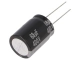 Condensator electrolitic THT 68uF 400V &Oslash;18x25mm &plusmn;20%