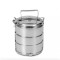 Cutie caserola transport alimente, set 3 piese, inox, 14 cm