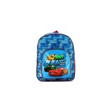 Ghiozdan Baieti Cars Multicolor 41x33x12 cm, 2 Fermoare, Poliester, Albastru