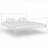 Cadru de pat, alb, 140x200 cm, metal
